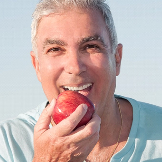 Older man with dentures in West Palm Beach