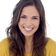 Woman with a gorgeous smile after teeth whitening